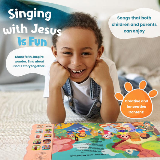 GO GO Songs of Creation and Praise 8-songs-10-buttons highlights interactive learning.