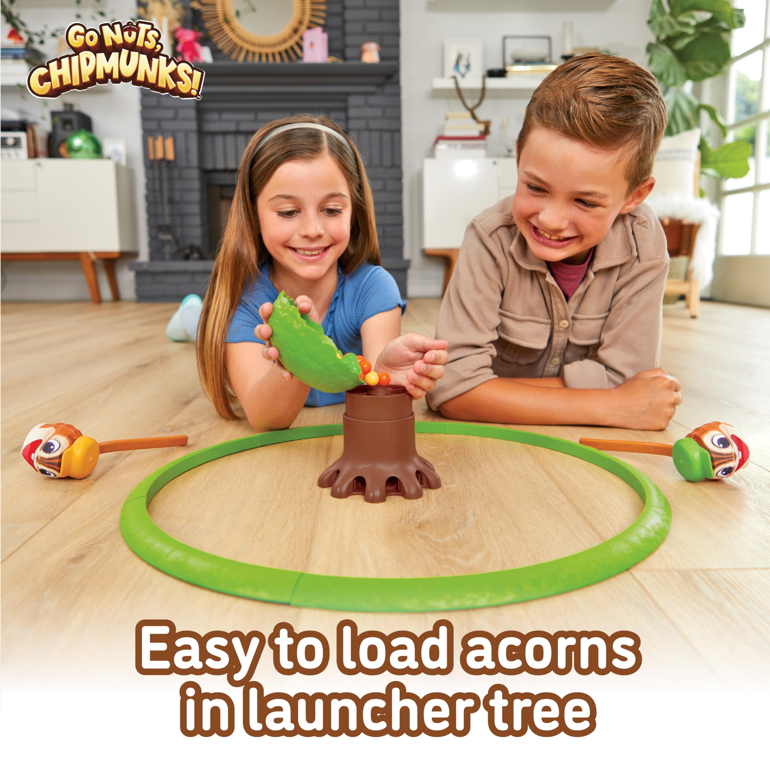 Go Nuts Chipmunks 39 marbles: bright acorns ready for quick grabbing.