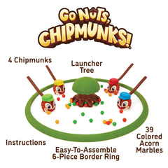 Go Nuts Chipmunks border ring six-piece: sturdy frame supports exciting competition.