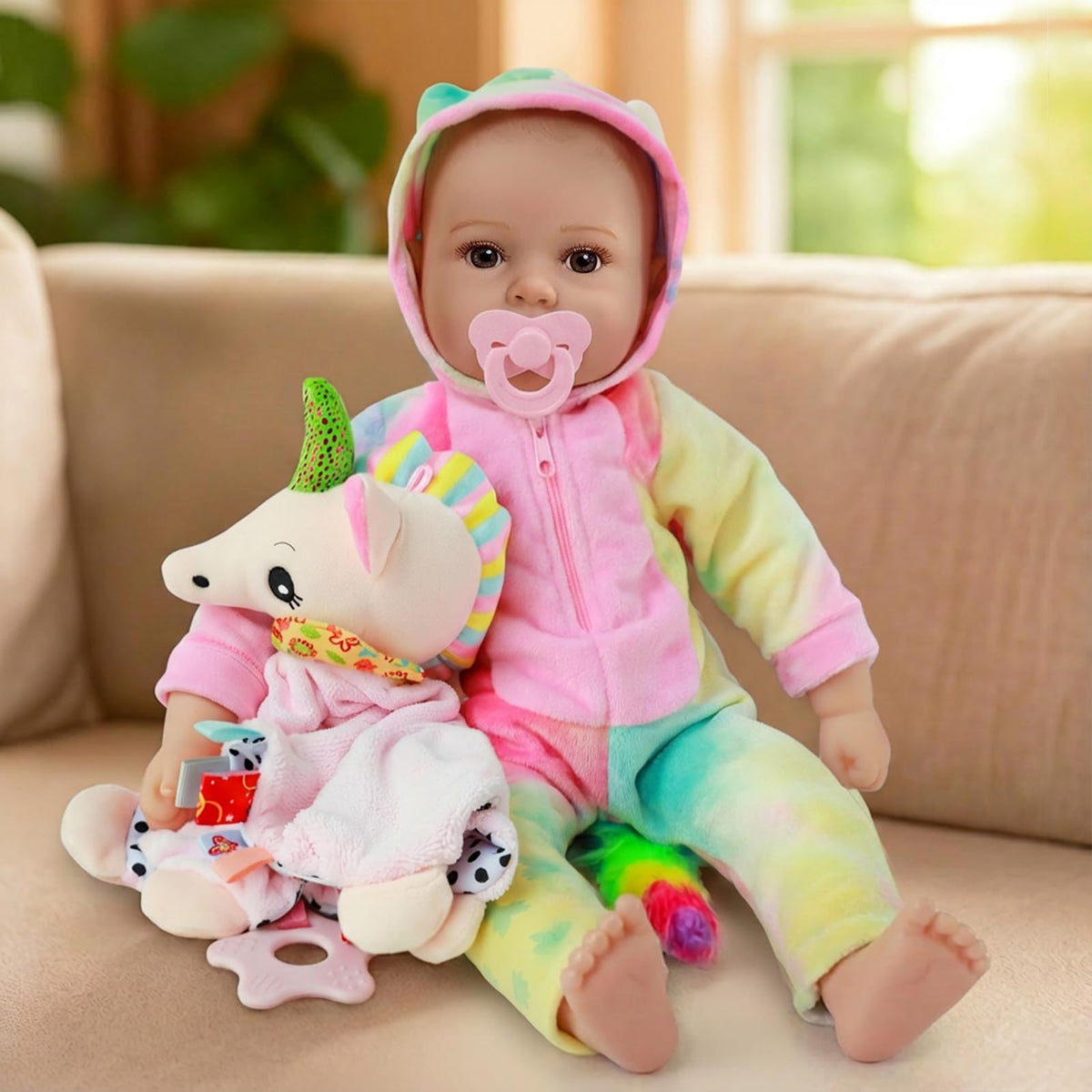 GOAROY 18-inch lifelike baby doll for imaginative play and nurturing.