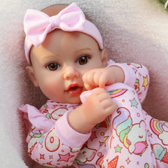 GOAROY doll set with bib, diaper, plate for complete care.