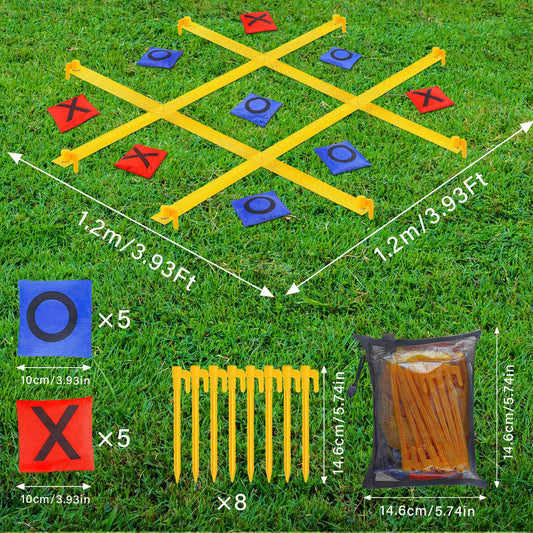 GoBene giant tic tac toe beanbags double-sided for intuitive X and O play.