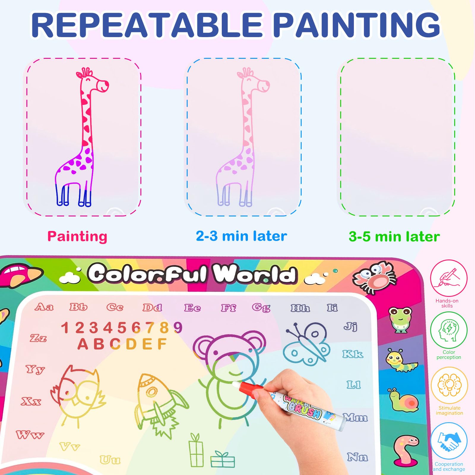 GoBene Water Doodle Mat magical roller for versatile doodling on demand.