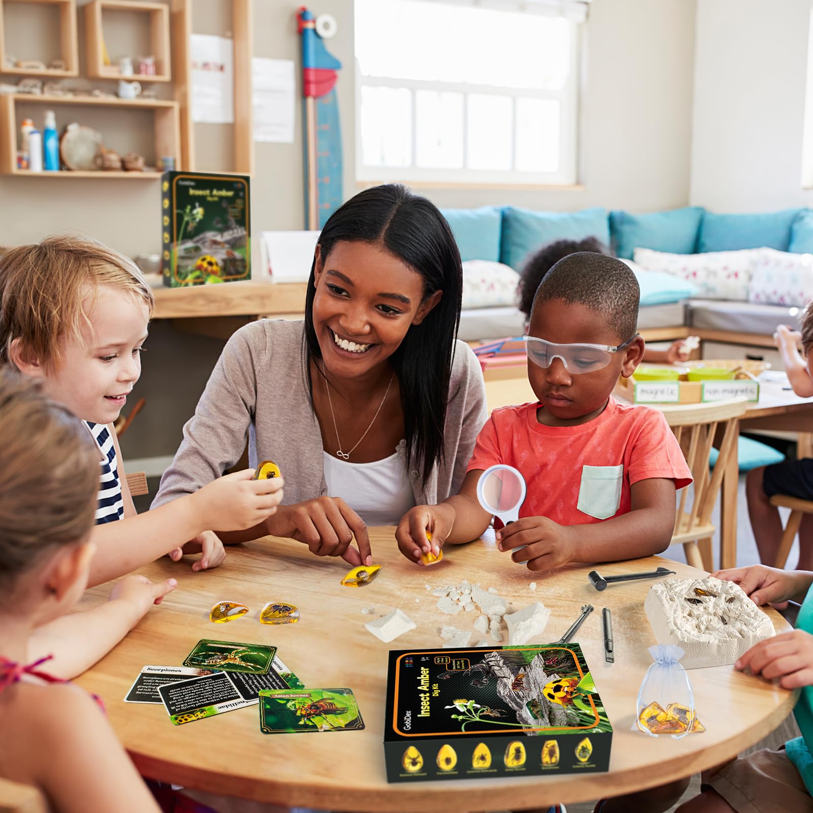 GobiDex Amber Dig Kit excavation action captures curious hands-on discovery