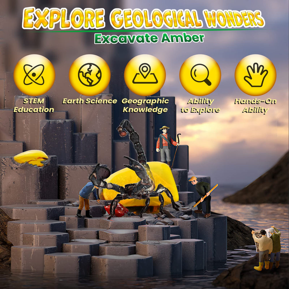 GobiDex Amber Dig Kit hidden amber reveals exciting fossil-like specimens