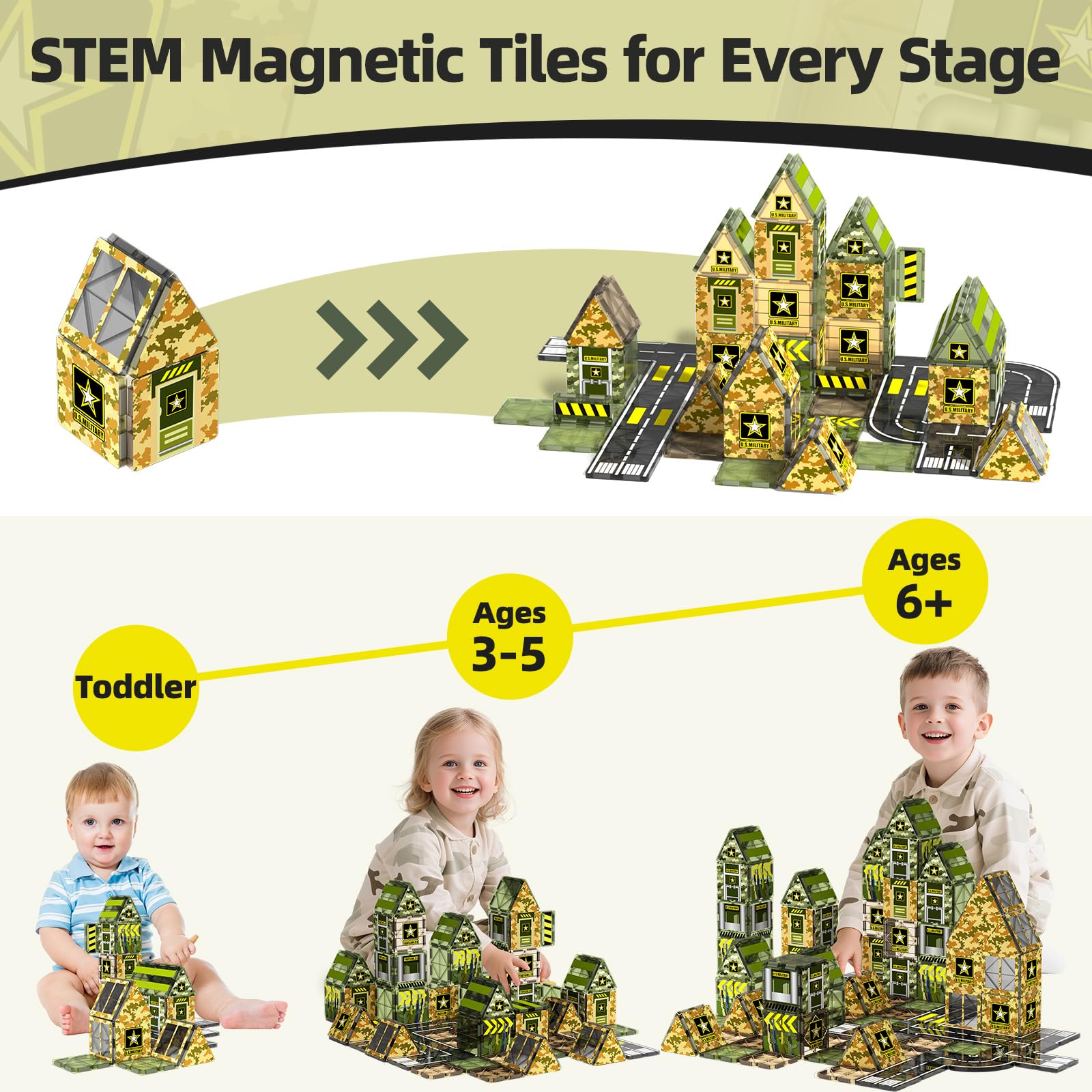GobiDex army men figures and tiles support storytelling and fine motor practice