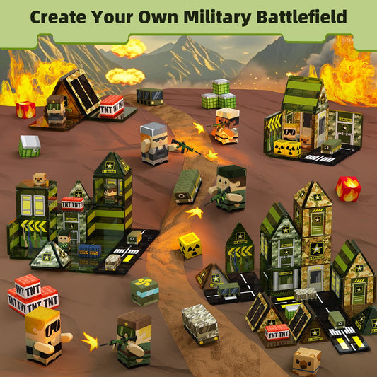 GobiDex army men with vehicles for imaginative, hands-on military play.