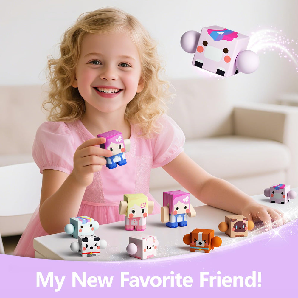 GobiDex figures fit dollhouse scenes for cozy pretend play.