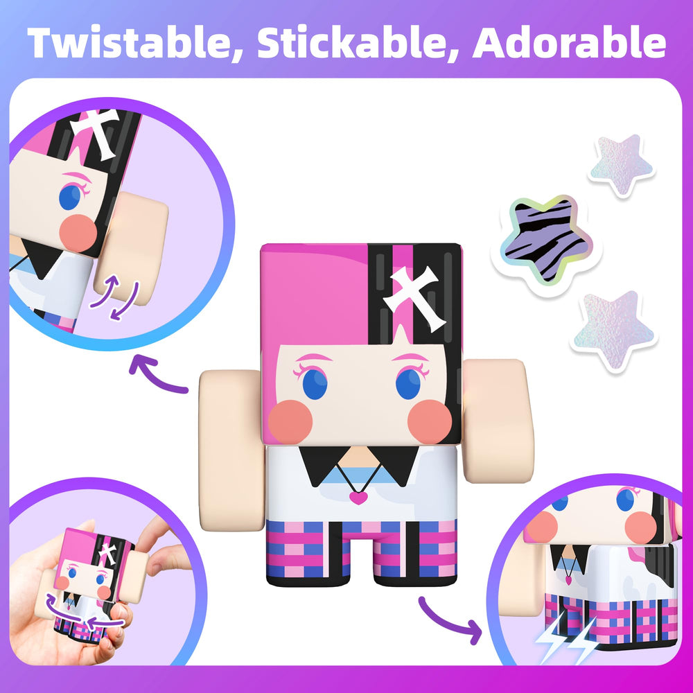 GobiDex figures compatible with magnetic blocks, expanding construction and play.