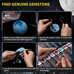 GobiDex Gemstones Dig Kit brush and chisel used to uncover treasures