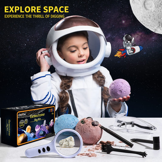 GobiDex Gemstones Dig Kit tools included for hands-on digging activity