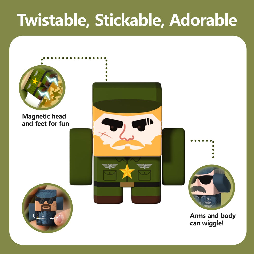 GobiDex magnetic army men magnet-inside closeup highlights the securely sealed internal magnet.
