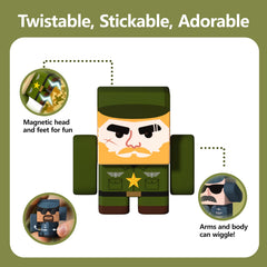 GobiDex magnetic army men magnet-inside closeup highlights the securely sealed internal magnet.