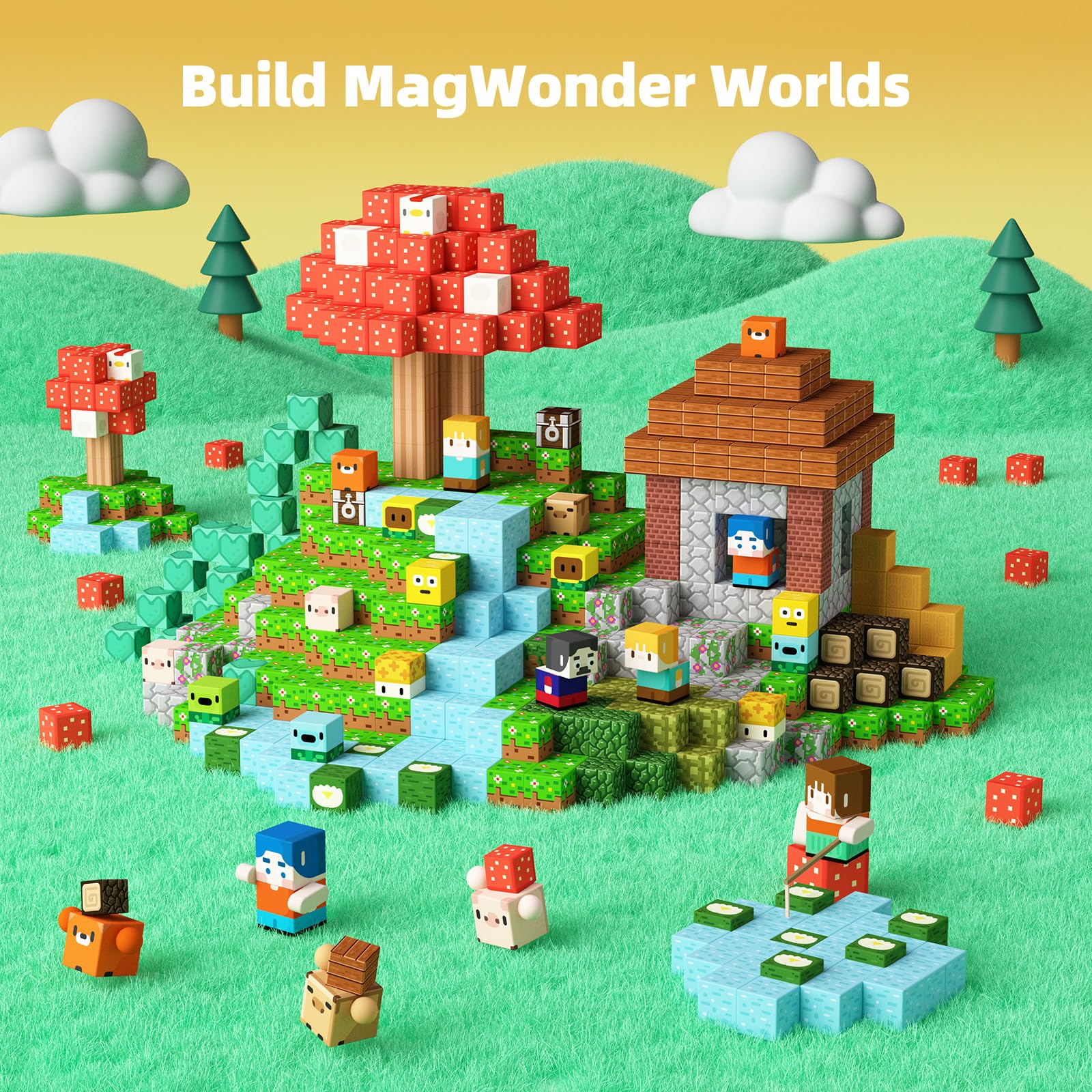 GobiDex animal patterns inspire creative scenes and problem solving during building.