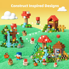 GobiDex blocks with character figures support storytelling and collaboration.