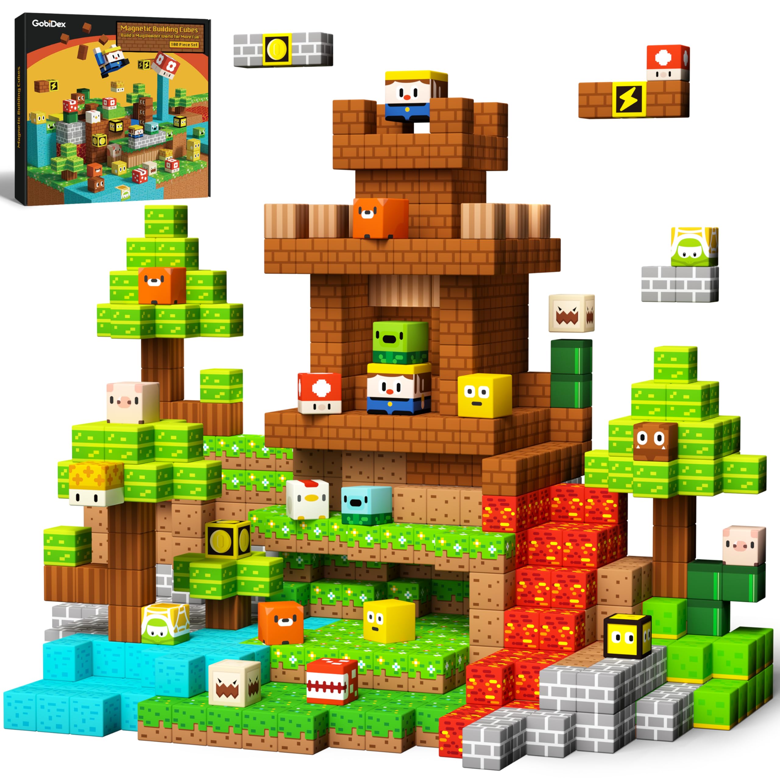 GobiDex magnetic blocks for kids building adventure, enhancing creativity.