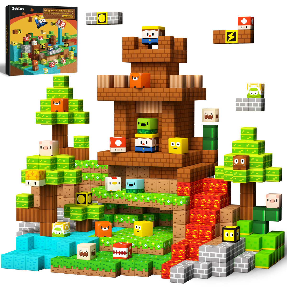 GobiDex magnetic blocks for kids building adventure, enhancing creativity.