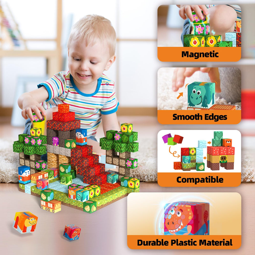 GobiDex Montessori styled arithmetic play with magnetic cubes—supports counting.