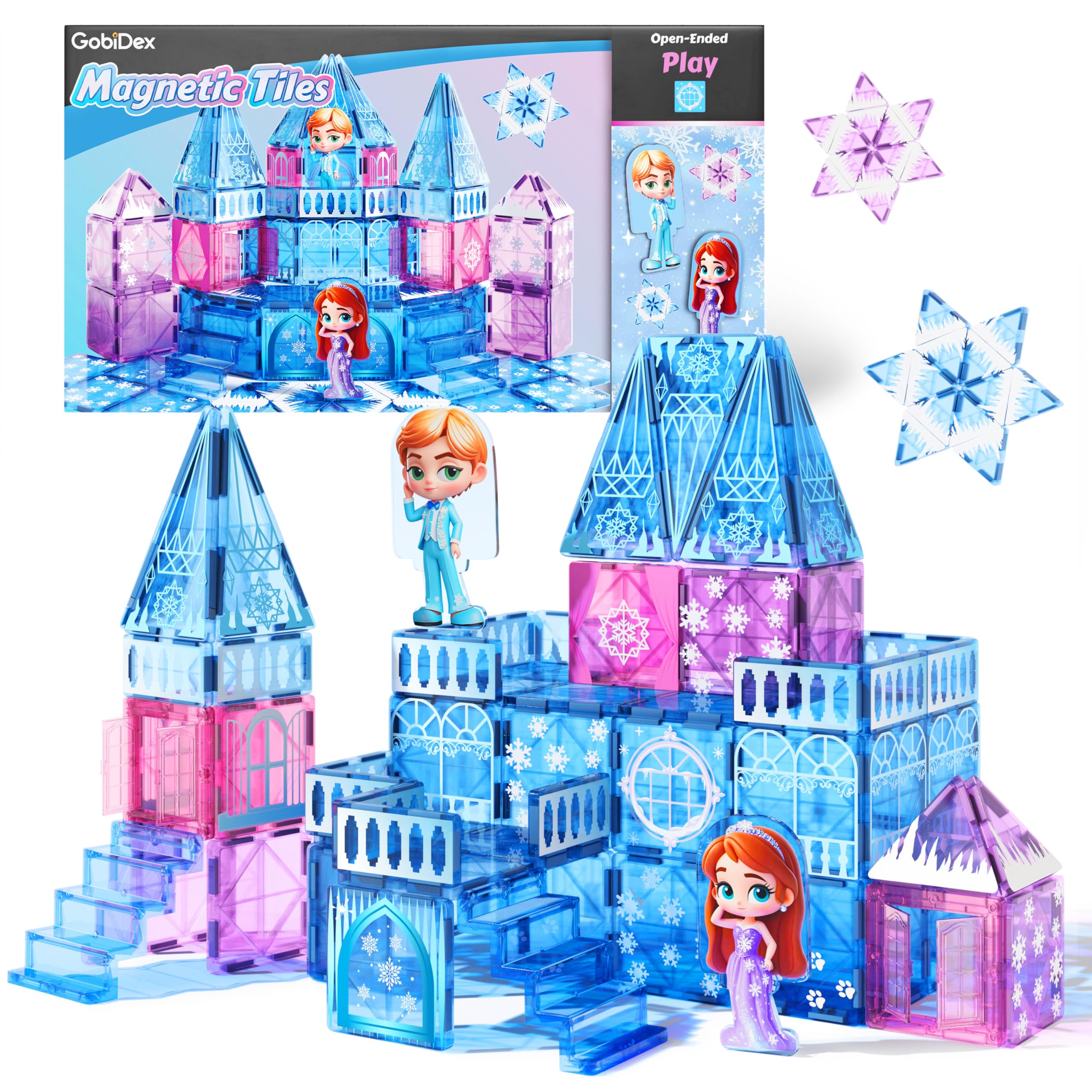 GobiDex magnetic building blocks princess castle for imaginative play and STEM learning