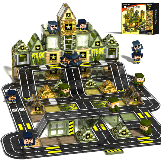 GobiDex magnetic tiles road-assembly: versatile road system for imaginative construction and fine motor practice.