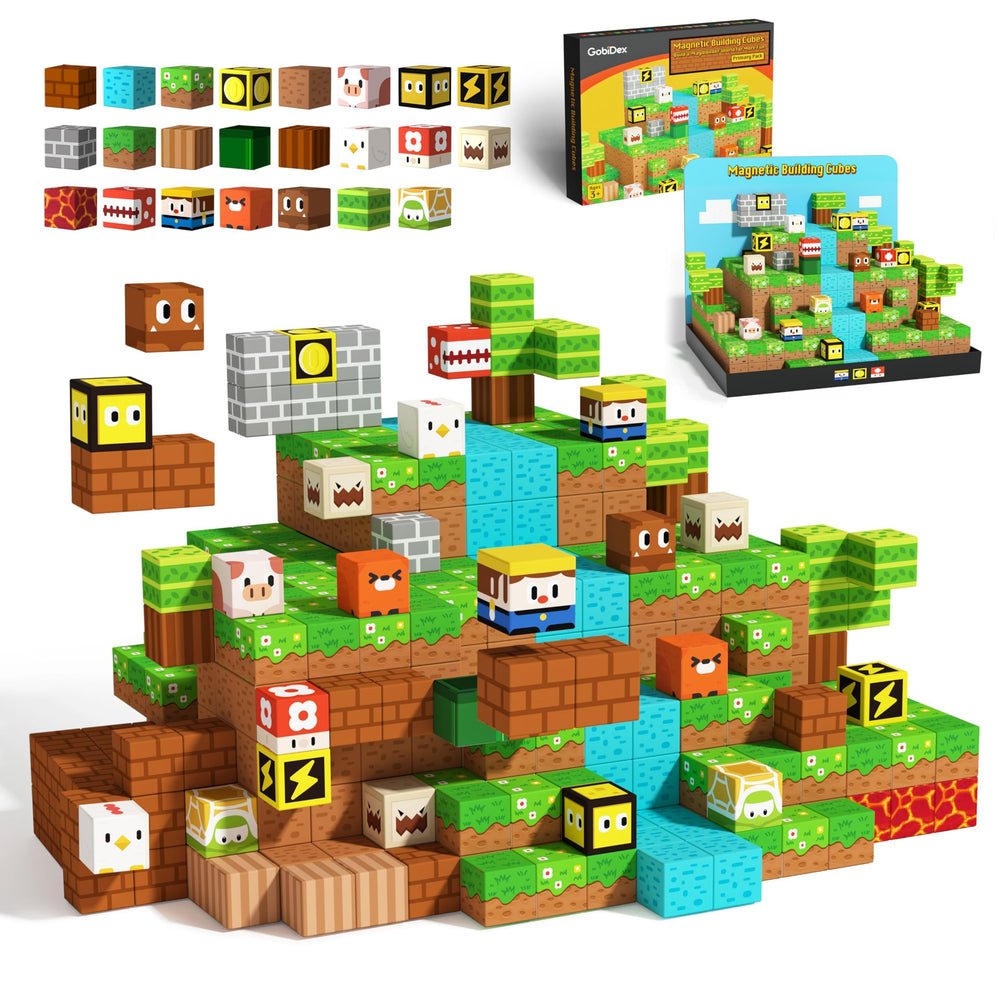 GobiDex MagWonder blocks show colorful patterns for open ended exploration and early STEM skills.