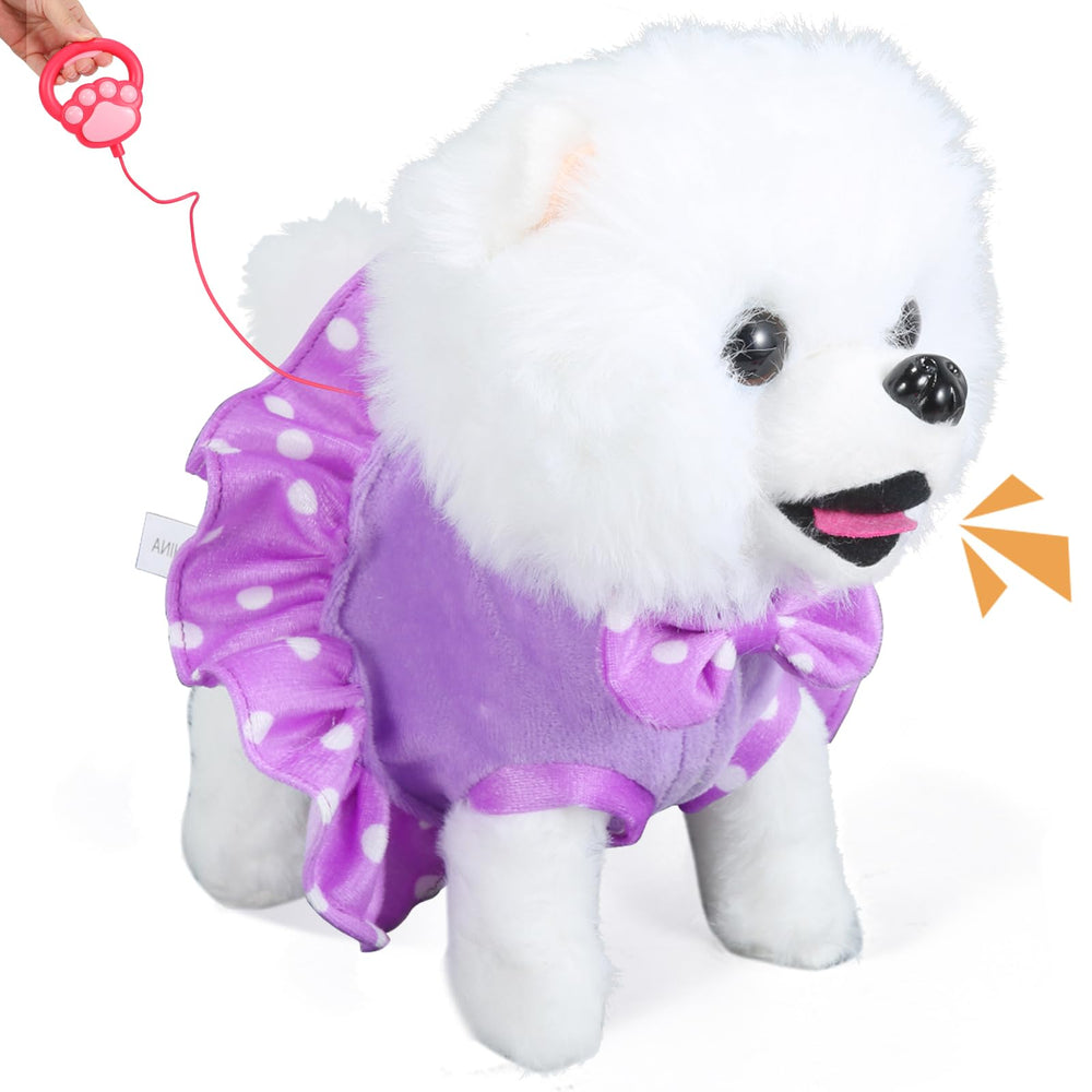 GOBRILLFUN Walking Dog Toy front view, a friendly companion for imaginative play and pretend walks.