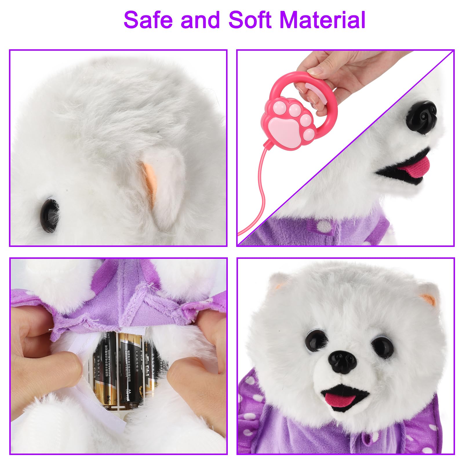 GOBRILLFUN Walking Dog Toy grooming tools set; encourages pretend grooming and care routines.