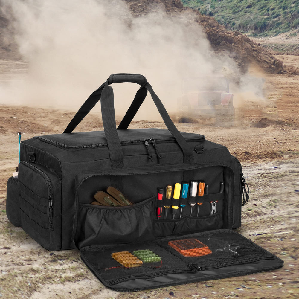 GOBUROS RC Car Bag adjustable shoulder strap for comfortable carrying.