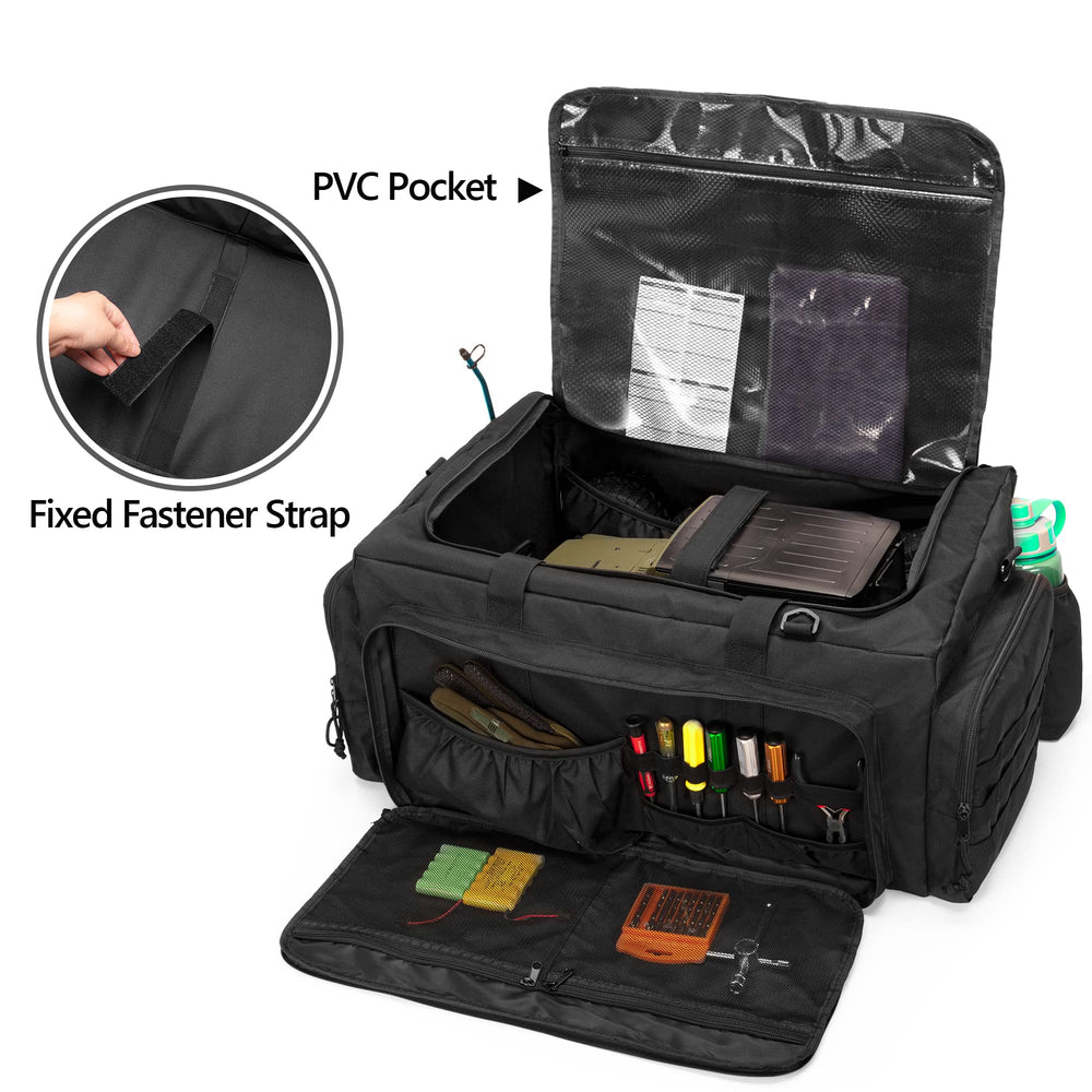 GOBUROS RC Car Bag side pockets store tires, batteries, and small accessories.