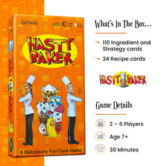GoChuckle Hasty Baker completed recipe cards laid out proudly