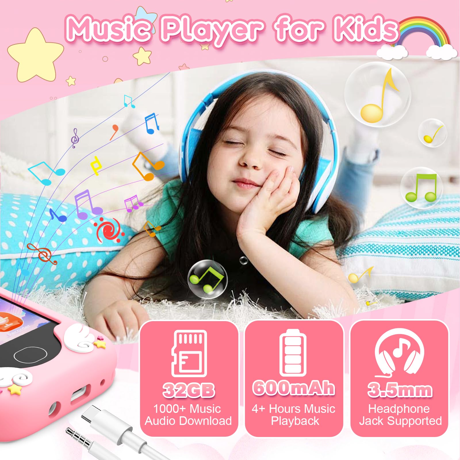 GOCINA Kids Phone 32GB SD Card included for ample storage