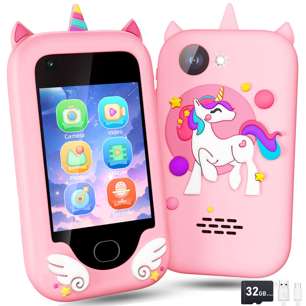 GOCINA Kids Phone front view showing kid-friendly learning device