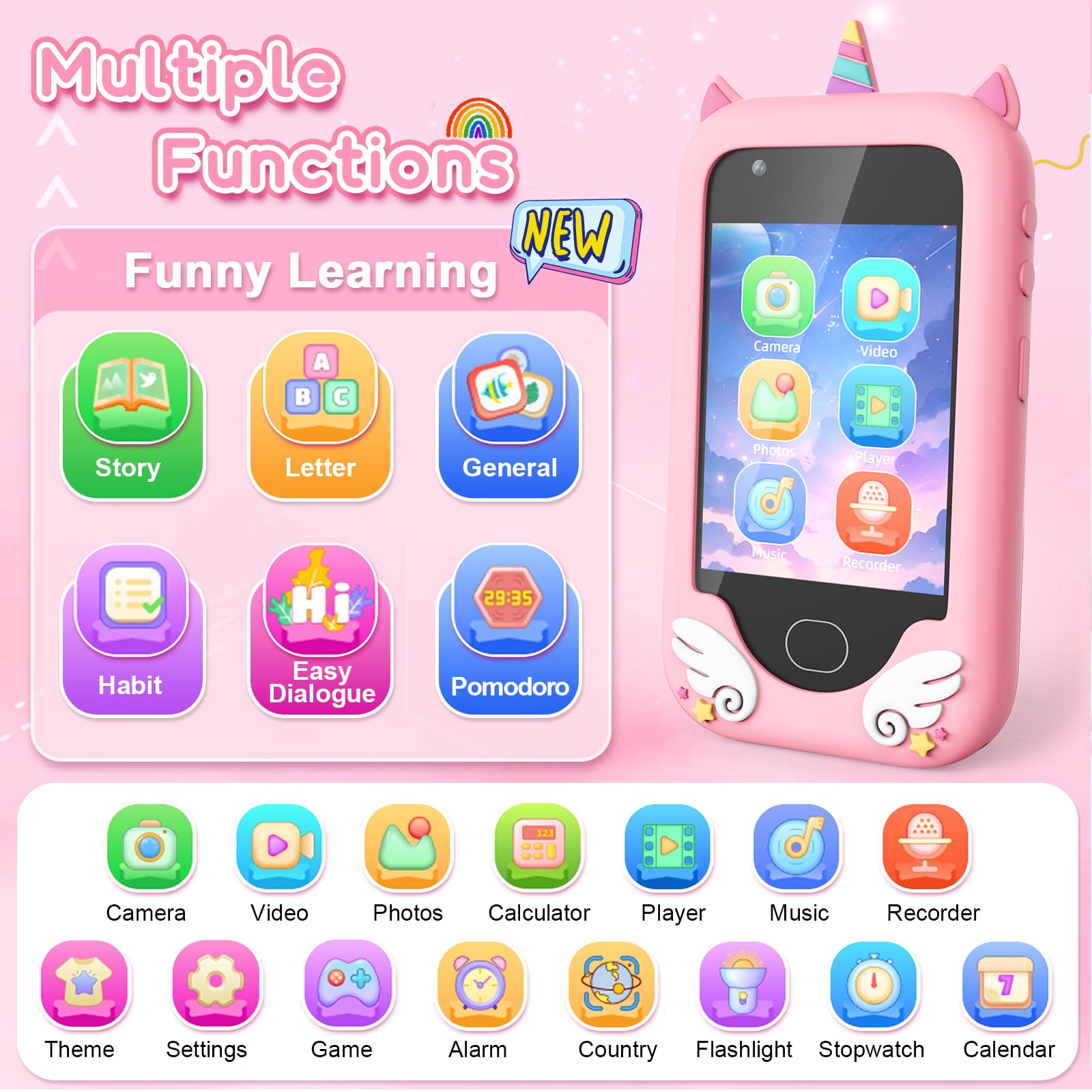 GOCINA Kids Phone side view highlighting compact size for small hands