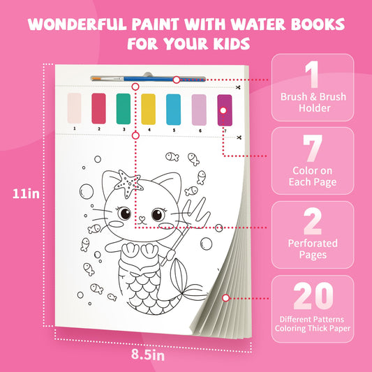 Gocozer mermaid watercolor book sparks calm, creative play