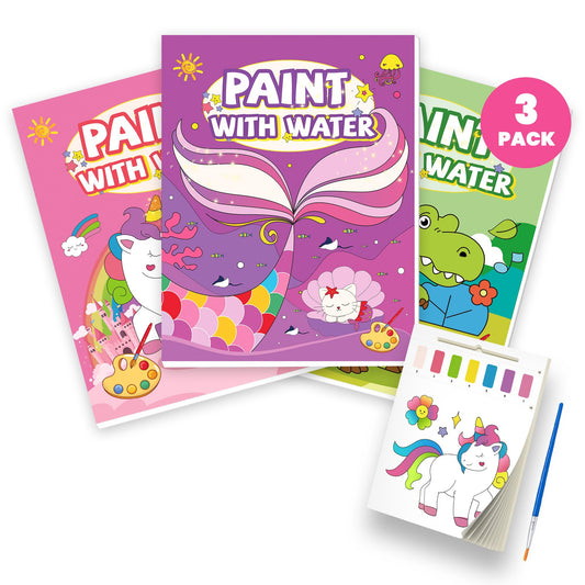 Gocozer paint with water unicorn book for mess-free coloring fun