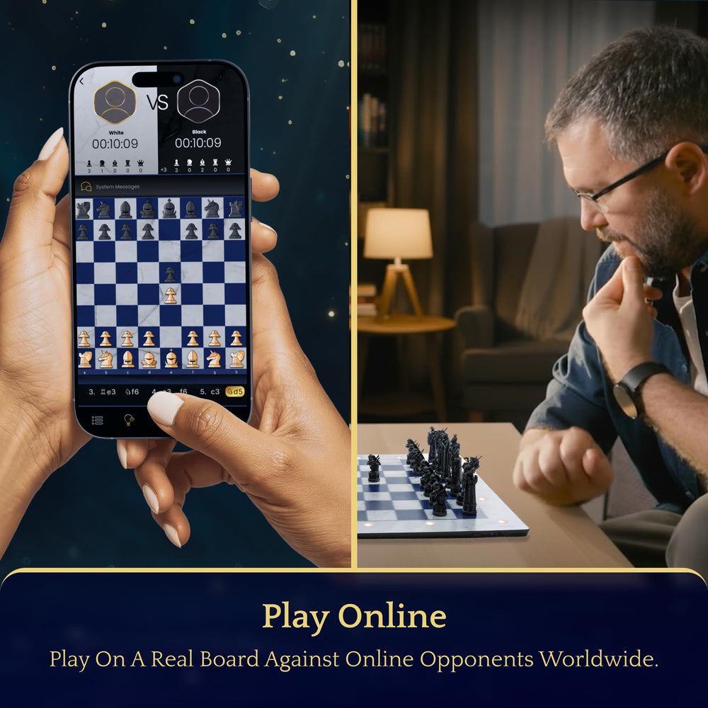 GoCube online play connects to Lichess and Chess.com for global matches