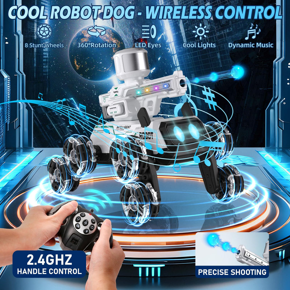 Godboat Robot Dog 360° acrobatics for action packed play.
