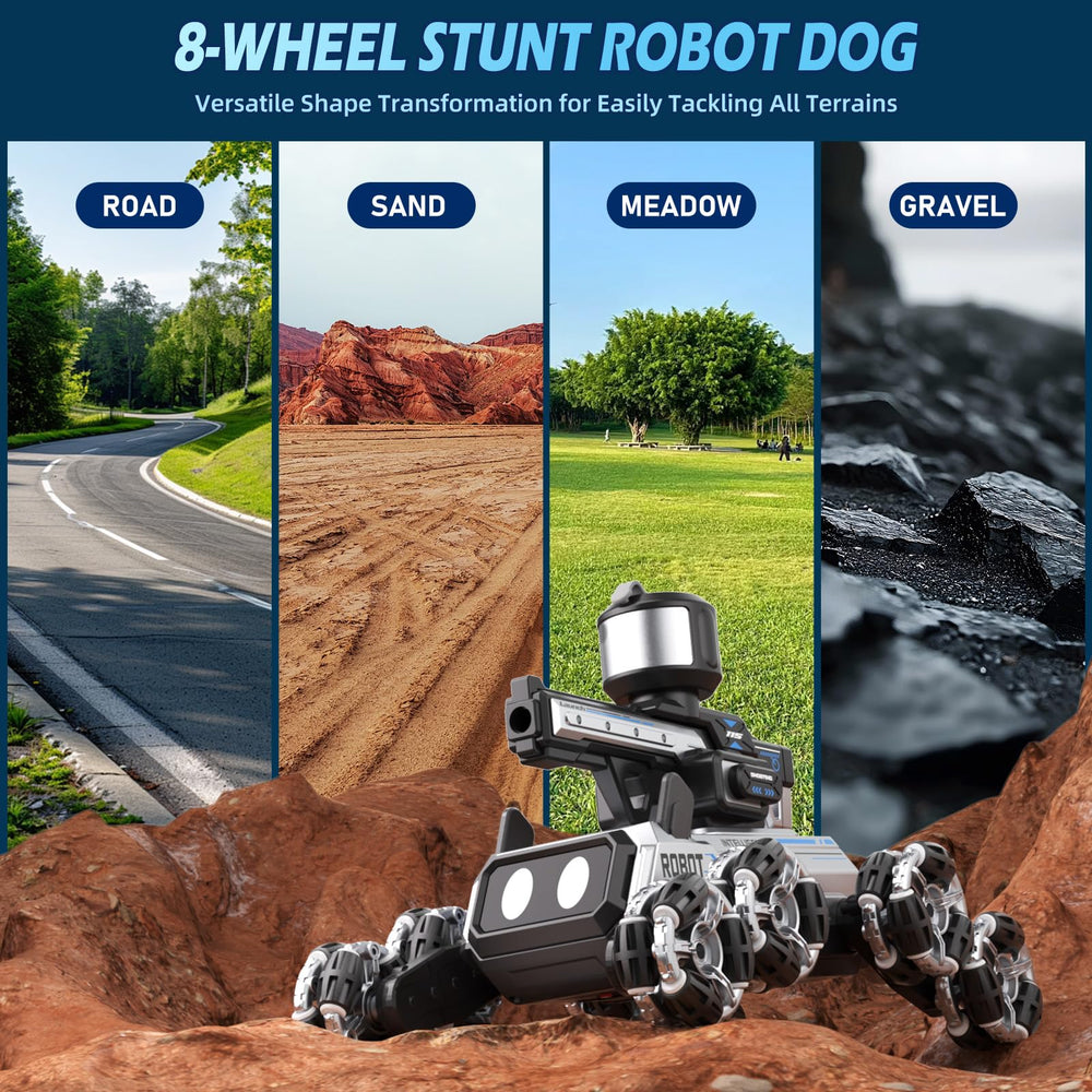 Godboat Robot Dog LED lights and sounds enhance playtime with synchronized effects