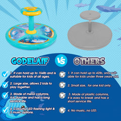 GODELAIF Sit and Spin 360-degree rotation for dynamic movement and balance.