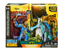 Godzilla x Kong Hollow Earth diorama with dynamic six-inch figures for dramatic battles.