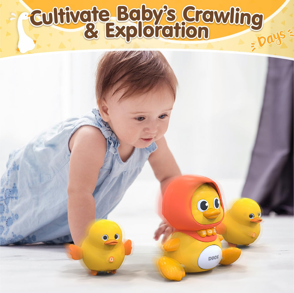 Gofimyee Crawling Duck night light and lullabies for bedtime