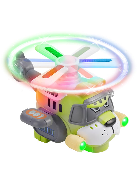 Gofimyee Tiger Helicopter with lights sparks toddler imagination during play.