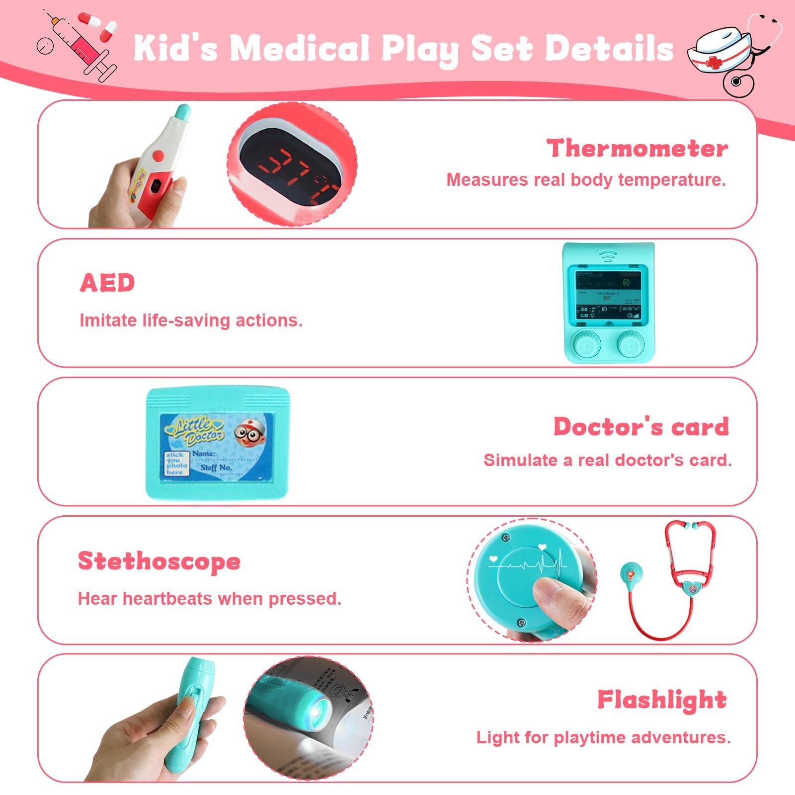 GoFujuco Doctor Kit mask encourages safe play and patient interaction.