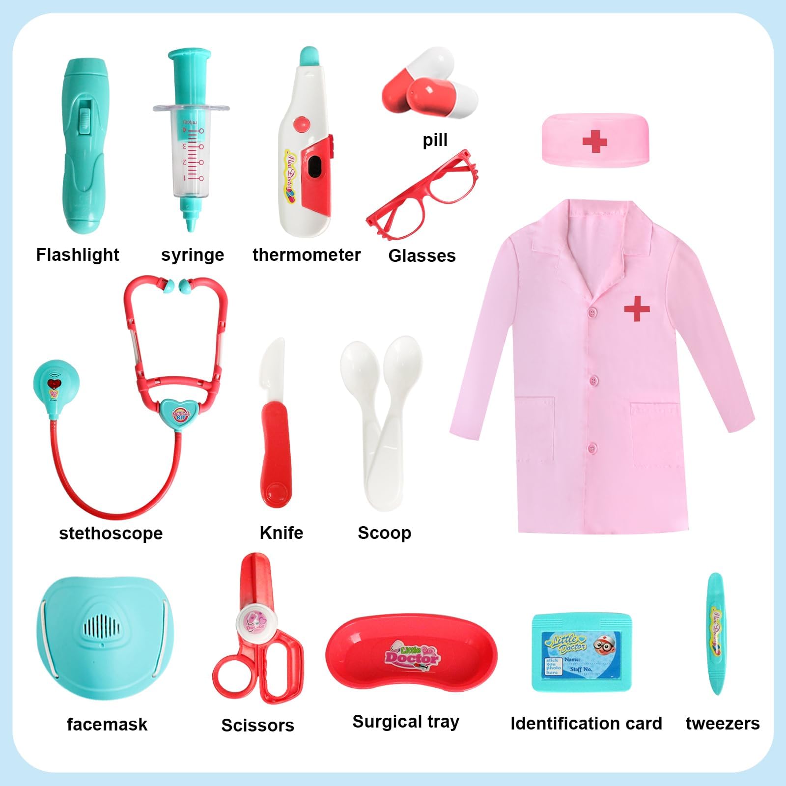 GoFujuco Doctor Kit thermometer invites kids to practice check-ups and curiosity.