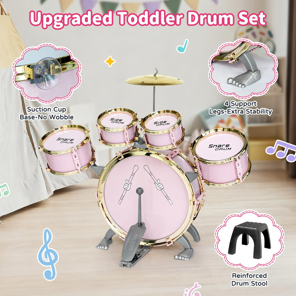 GoFujuco toddler drum set side drum 3 for early music exploration and fun