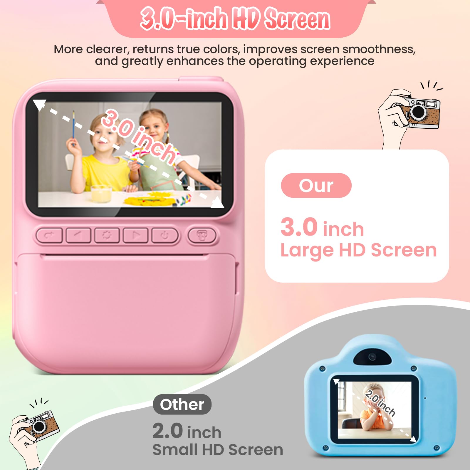 Gofunly Instant Print Camera in use by a child, ready to print memories
