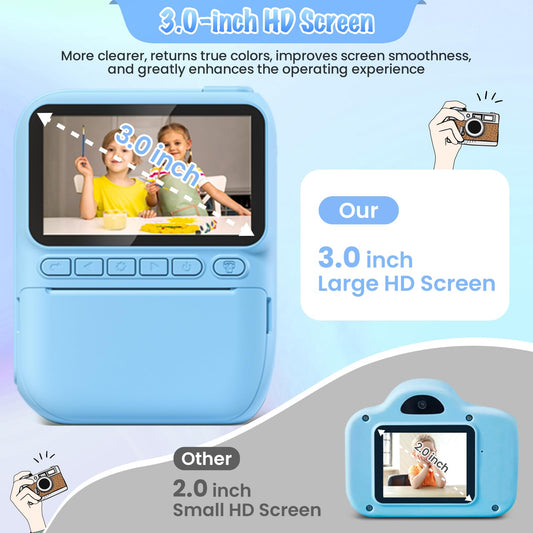 Gofunly kids camera 3-inch HD screen for easy framing and review.