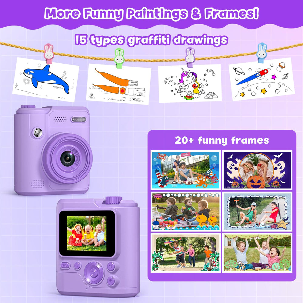 Gofunly Kids Camera creative photo-prints invite kids to personalize keepsakes.