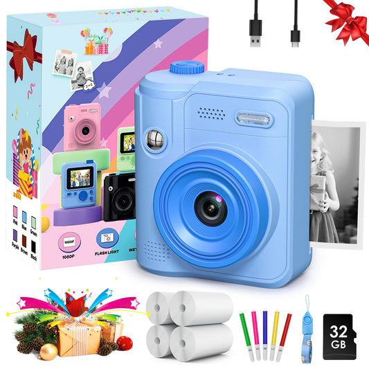 Gofunly Kids Camera front view with kid-friendly controls for easy shooting