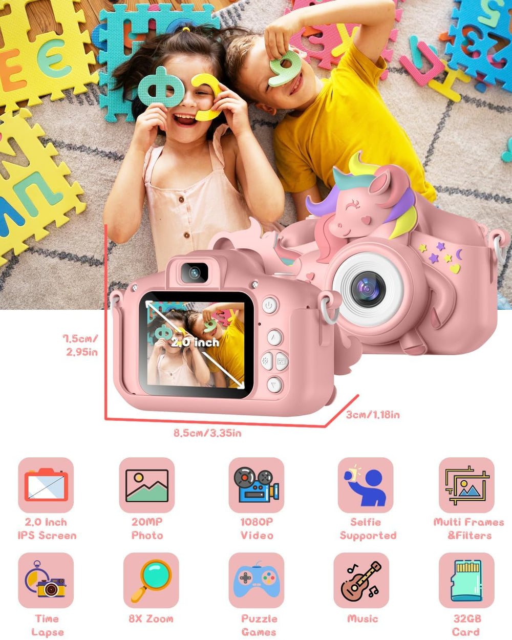 Gofunly Kids Camera held by a child during family outing